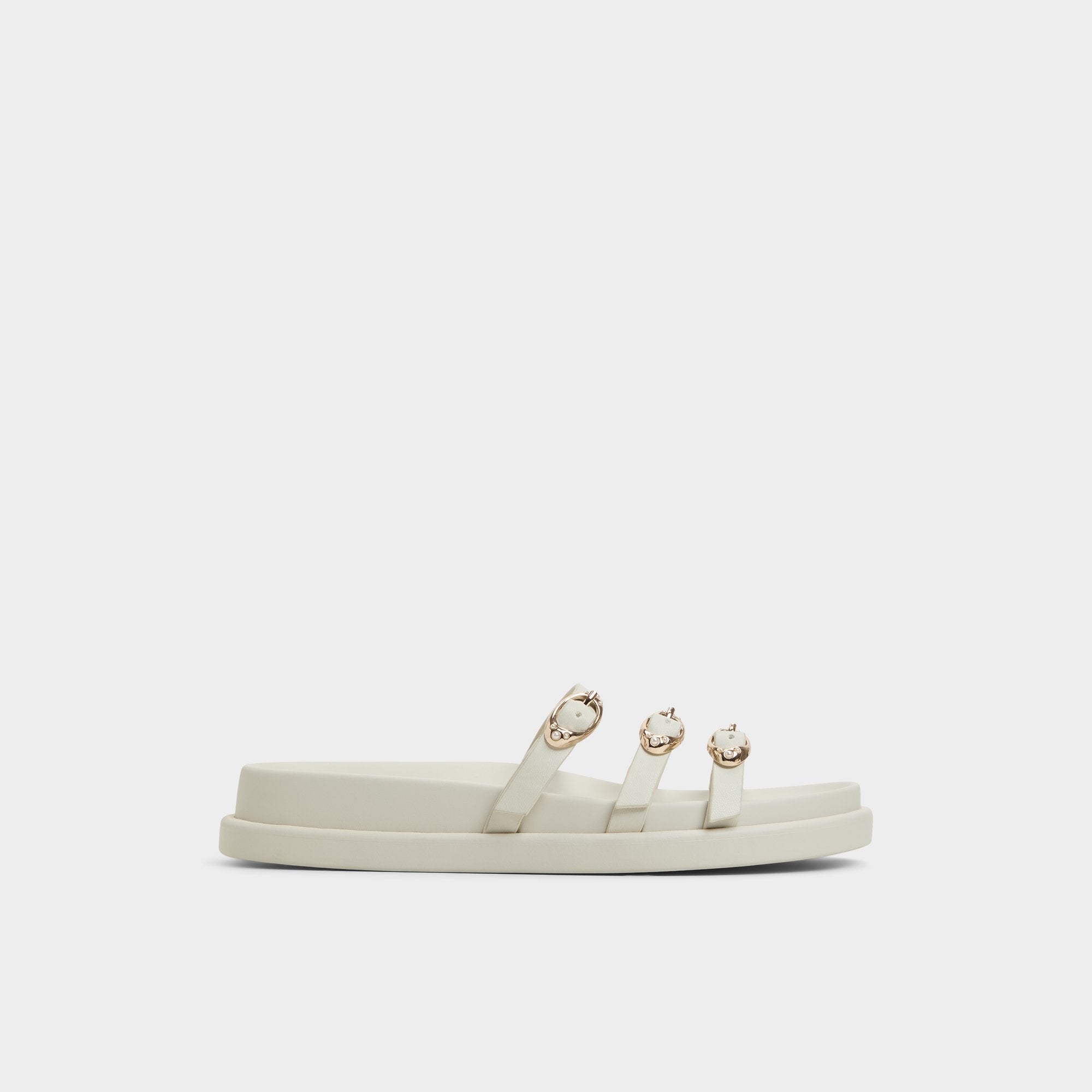 Aldo Zephyra White Women's Footbed sandals - Footbed sandal, Footbed sandal White