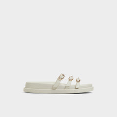 Aldo Zephyra White Women's Footbed sandals - Footbed sandal, Footbed sandal White