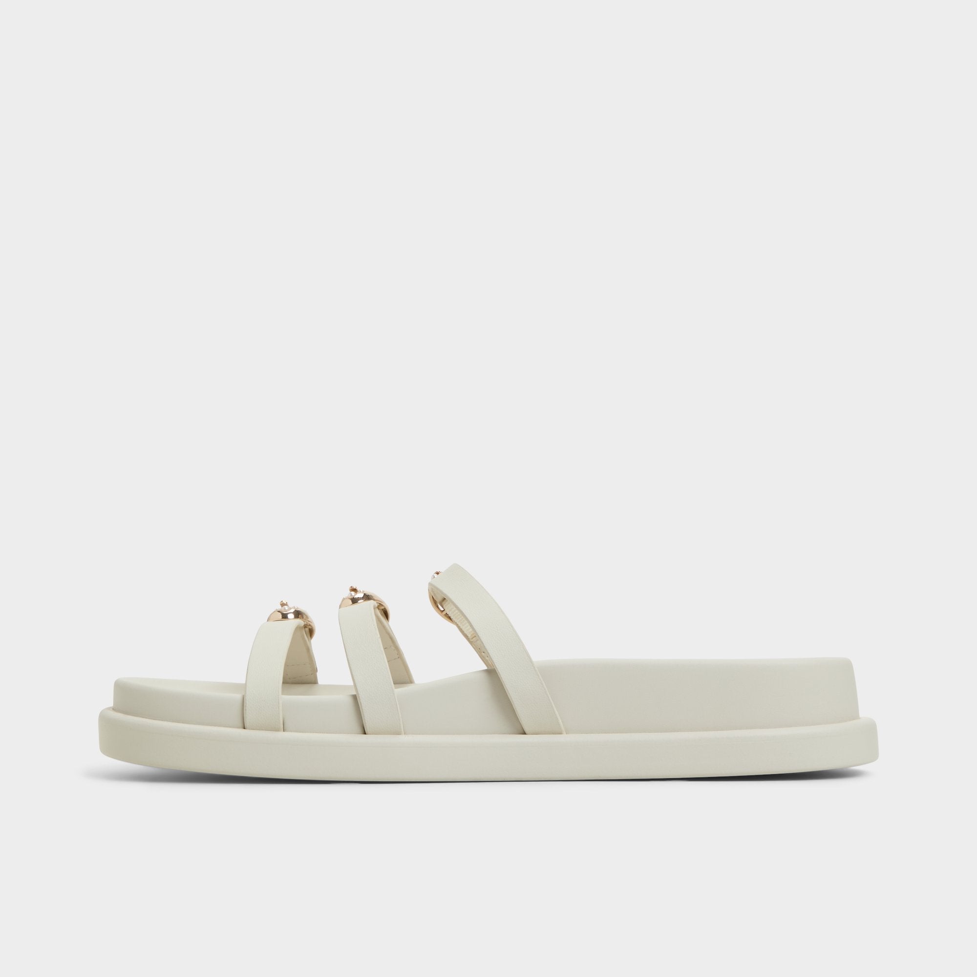 Aldo Zephyra White Women's Footbed sandals - Footbed sandal, Footbed sandal White