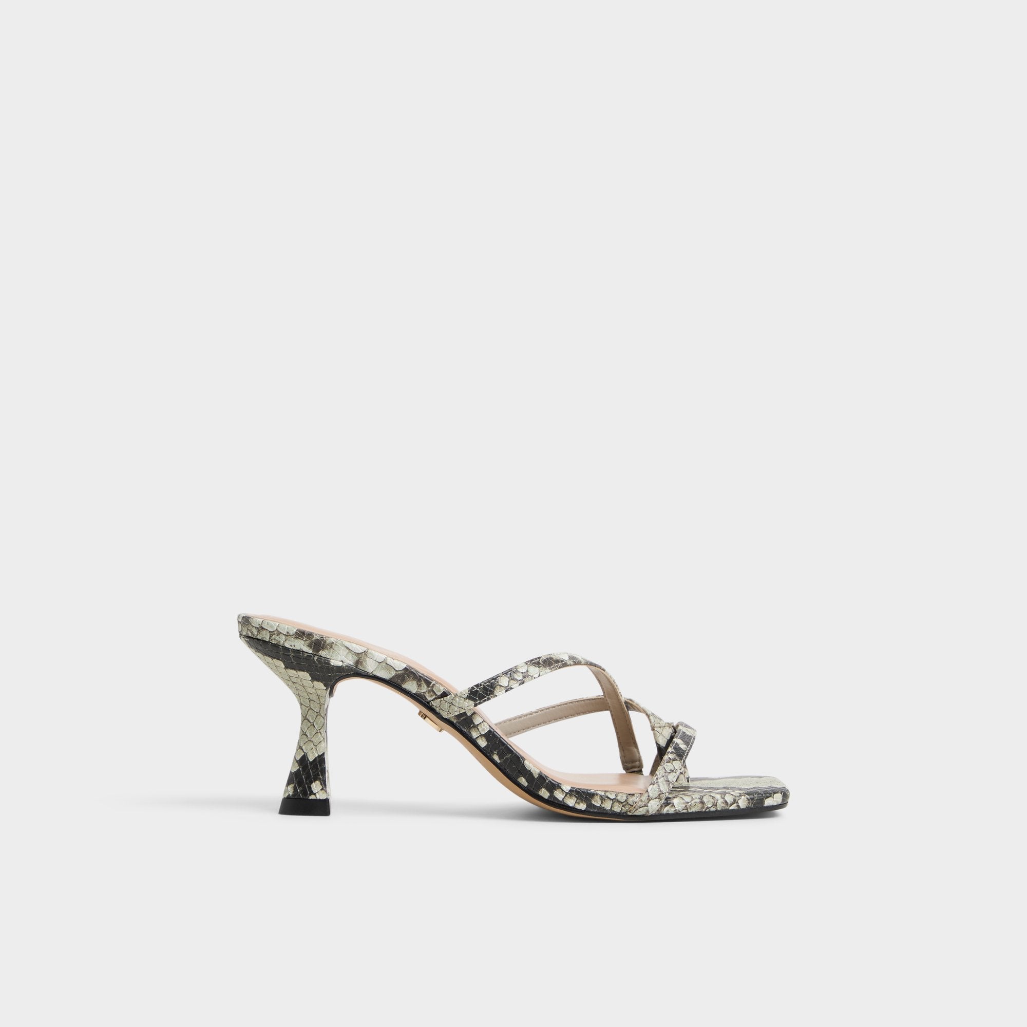 Aldo Calypsa White/Black Women's Animal Prints - Strappy heeled sandal White/Black