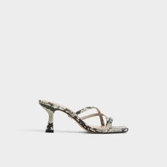 Aldo Calypsa White/Black Women's Animal Prints - Strappy heeled sandal White/Black