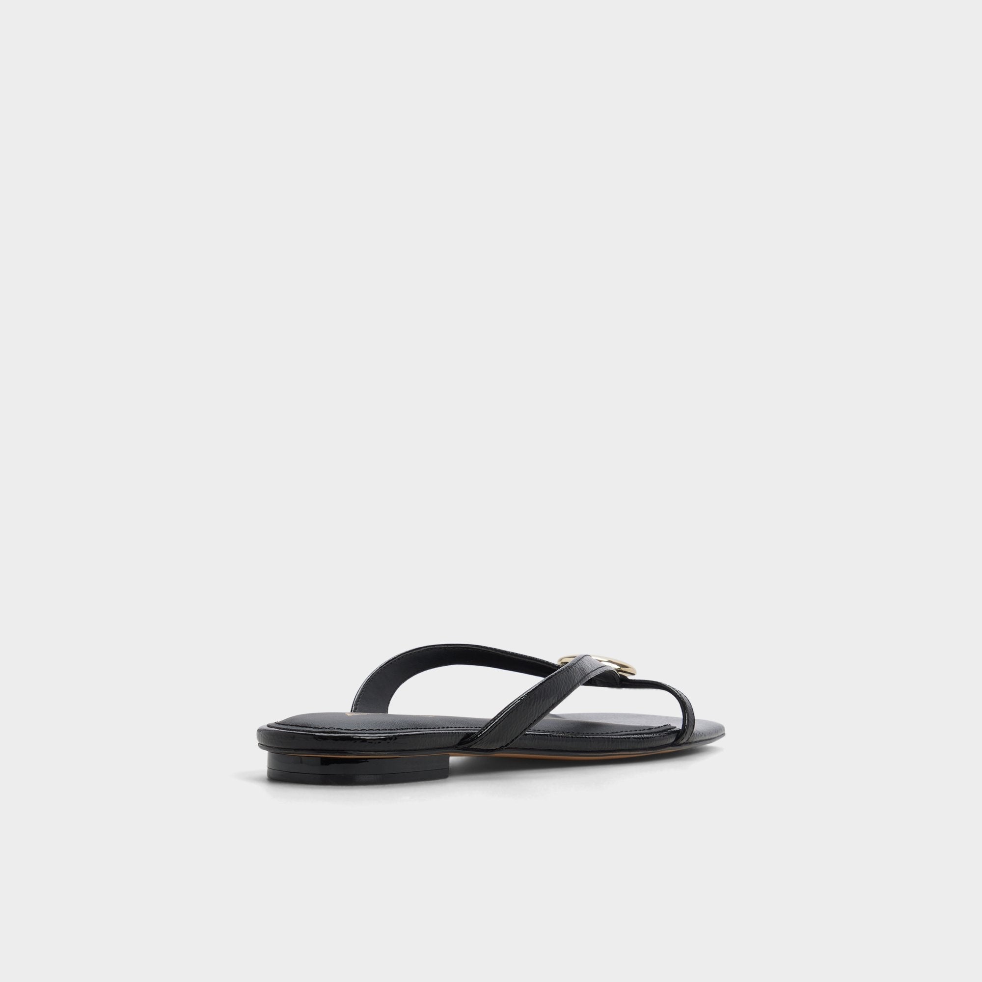 Aldo Iliria Black Women's Flats - Slide sandal Black