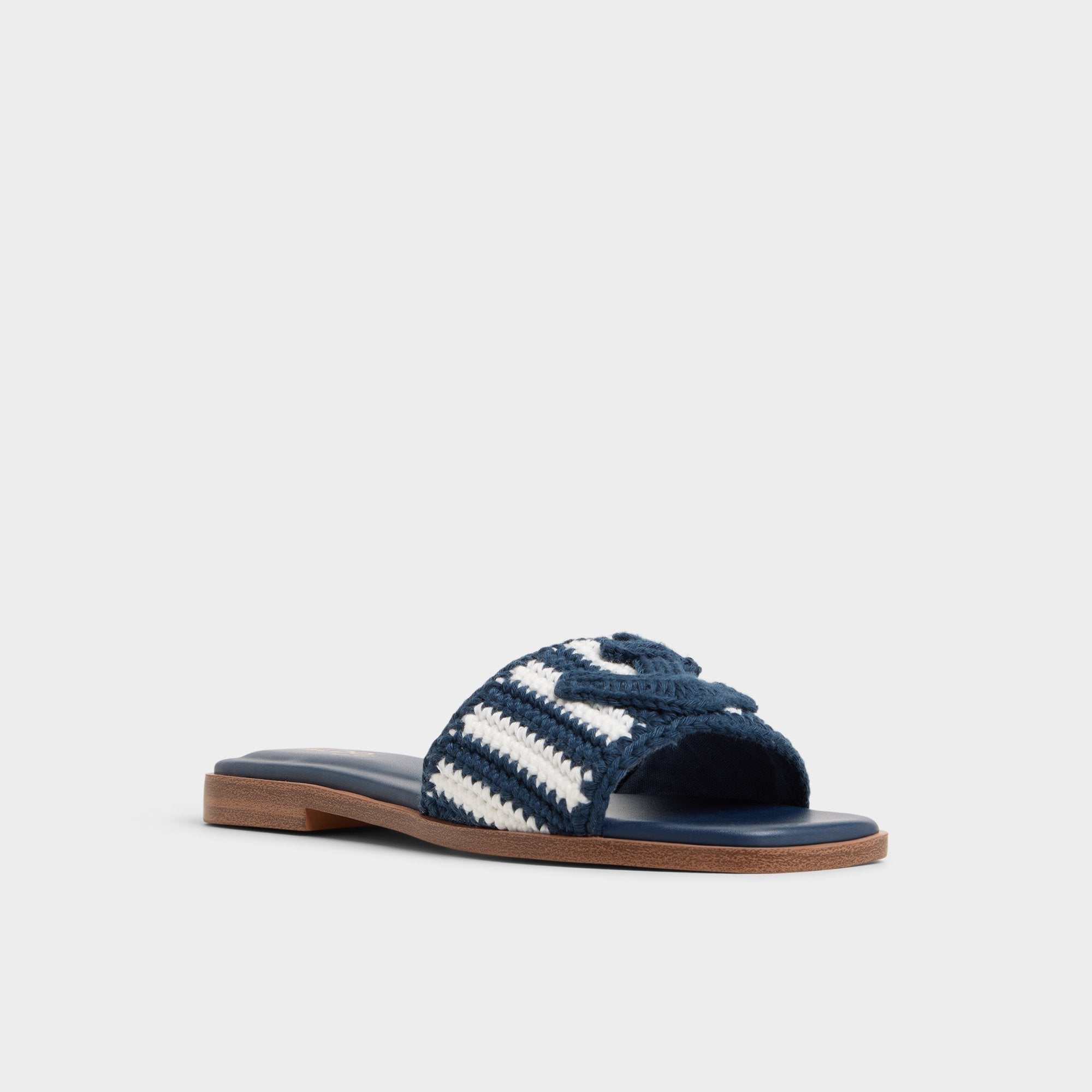 Aldo Sabbia Blue Combo Women's Flats - Slide sandal Blue Combo