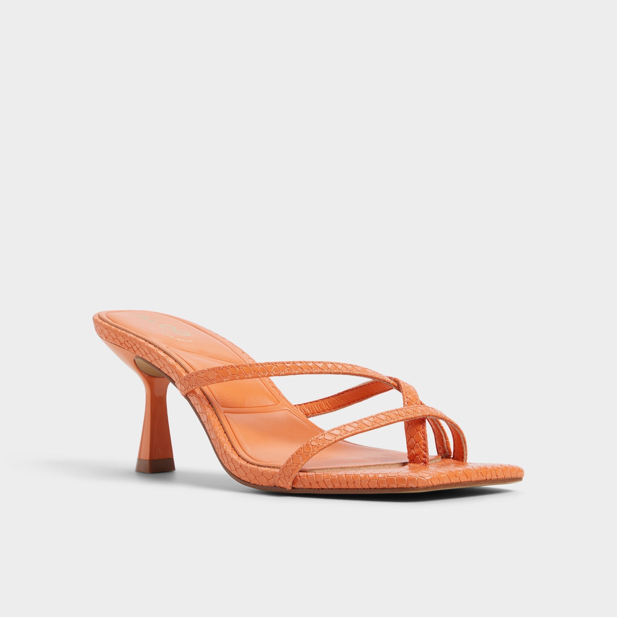 Aldo Calypsa Medium Orange Women's Heeled mules - Strappy heeled sandal Medium Orange