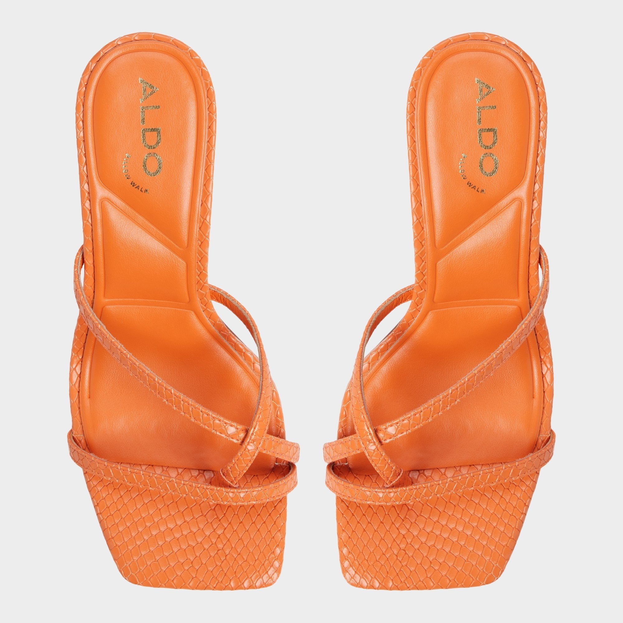 Aldo Calypsa Medium Orange Women's Heeled mules - Strappy heeled sandal Medium Orange