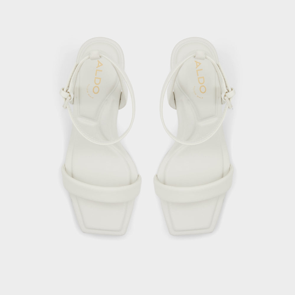 Aldo Aurorai White/Bone Women's Strappy sandals - Strappy heeled sandal, Block heel White/Bone