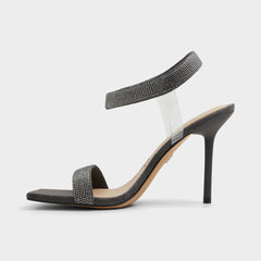 Aldo Rosy Dark Grey Women's Strappy sandals - Strappy heeled sandal Dark Grey