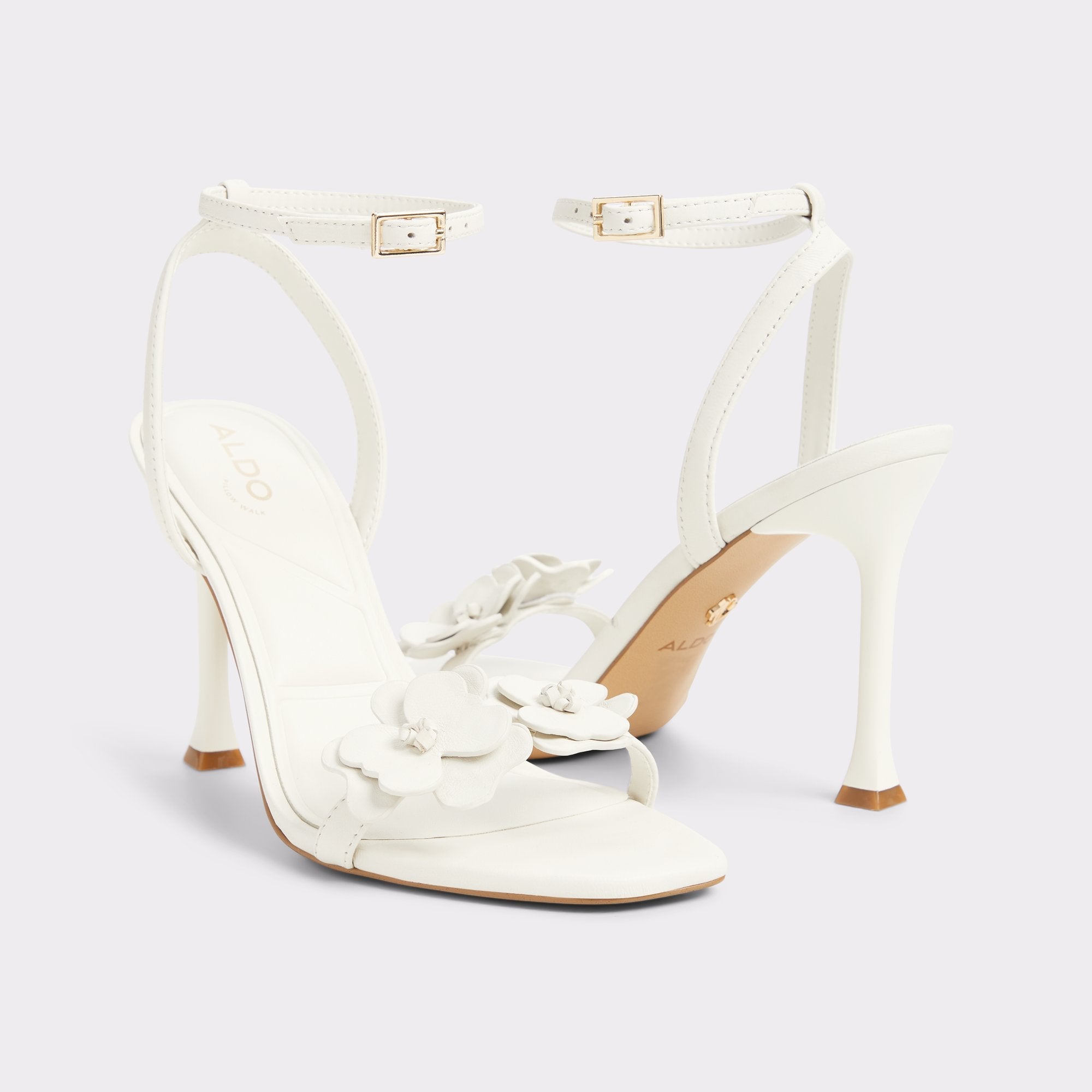 Aldo Daisylily White/Bone Women's Heeled sandals - Strappy heeled sandal, Stiletto heel White/bone