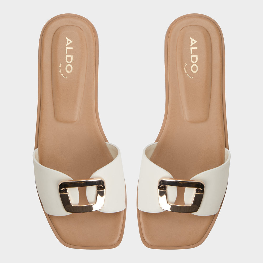 Aldo Tidella White Women's Flats - Slide sandal White