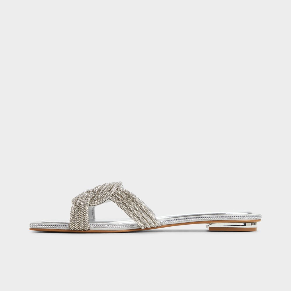Aldo Karlina Silver Women's Iridescent metallics - Slide sandal Silver