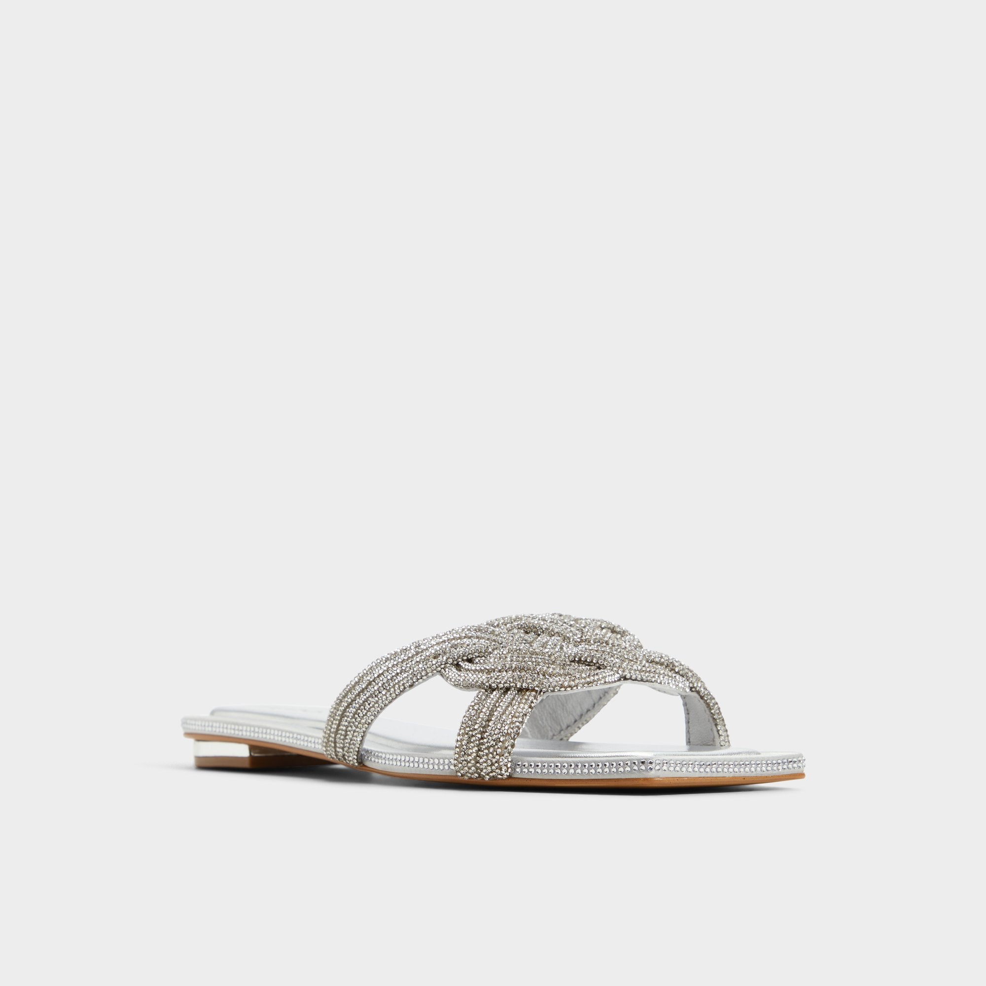 Aldo Karlina Silver Women's Iridescent metallics - Slide sandal Silver