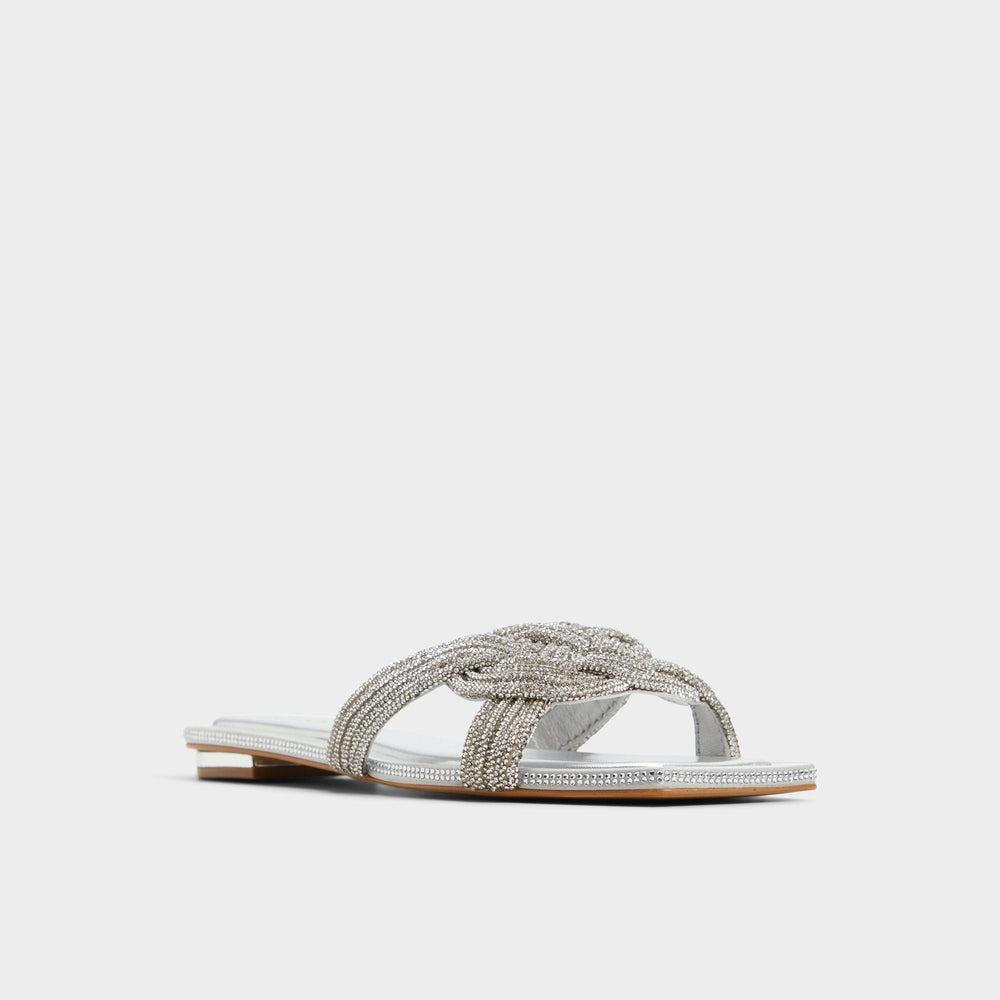 Aldo Karlina Silver Women's Iridescent metallics - Slide sandal Silver