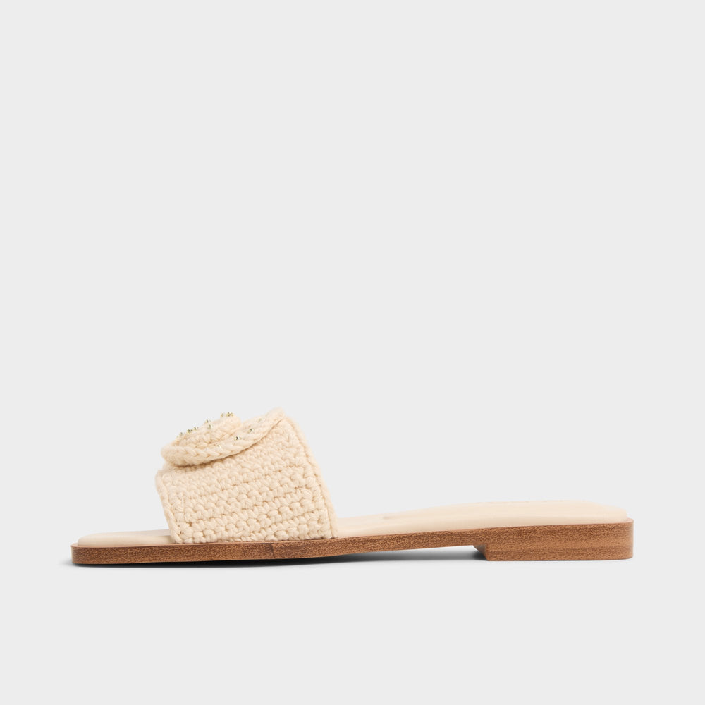 Aldo Sabbia Light Beige Women's Flats - Slide sandal Light beige