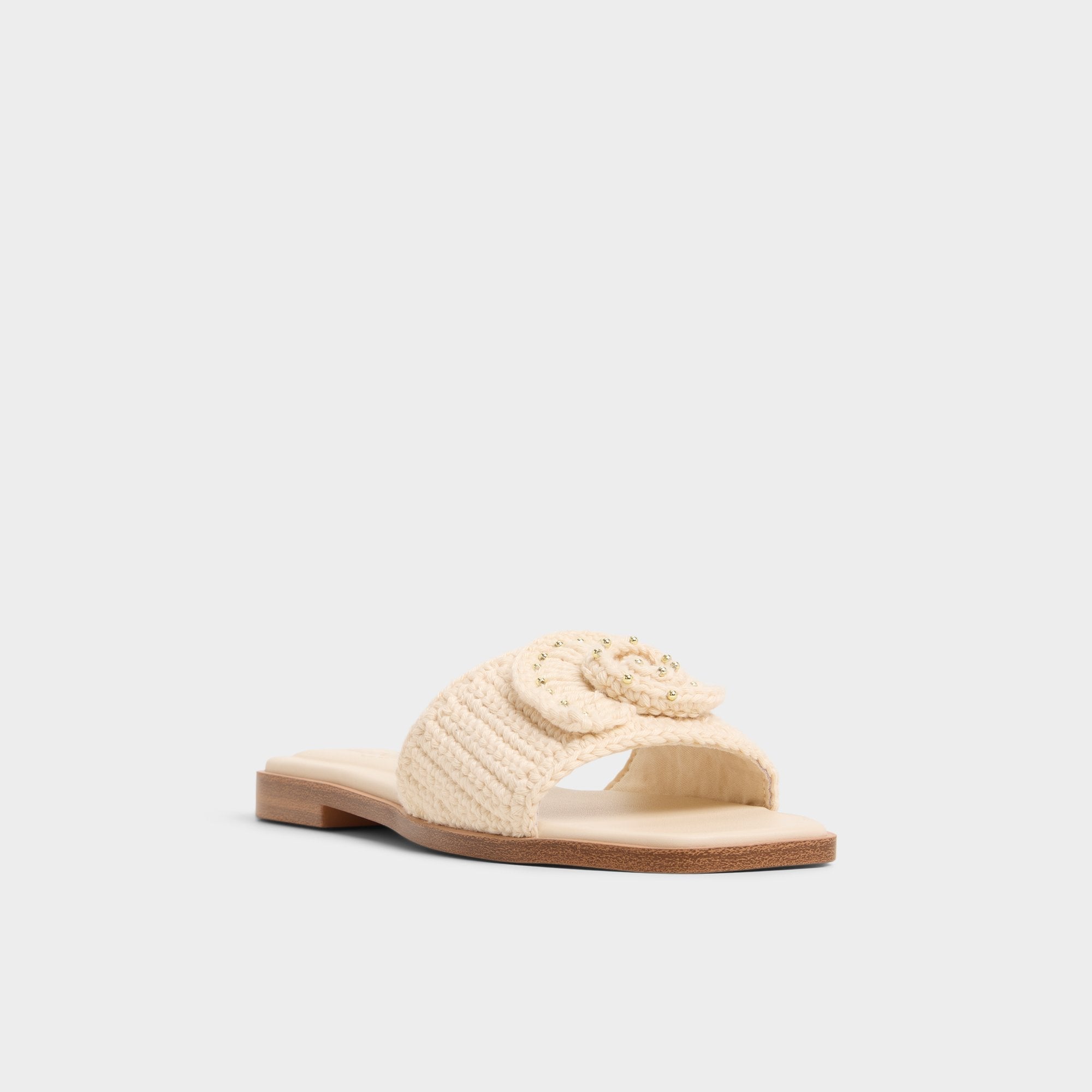 Aldo Sabbia Light Beige Women's Flats - Slide sandal Light beige