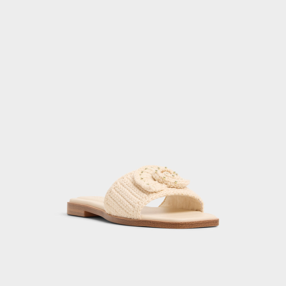 Aldo Sabbia Light Beige Women's Flats - Slide sandal Light beige