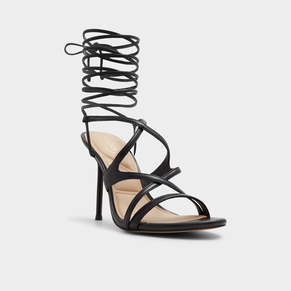 Aldo Marylou Black Women's Strappy sandals - Strappy heeled sandal Black