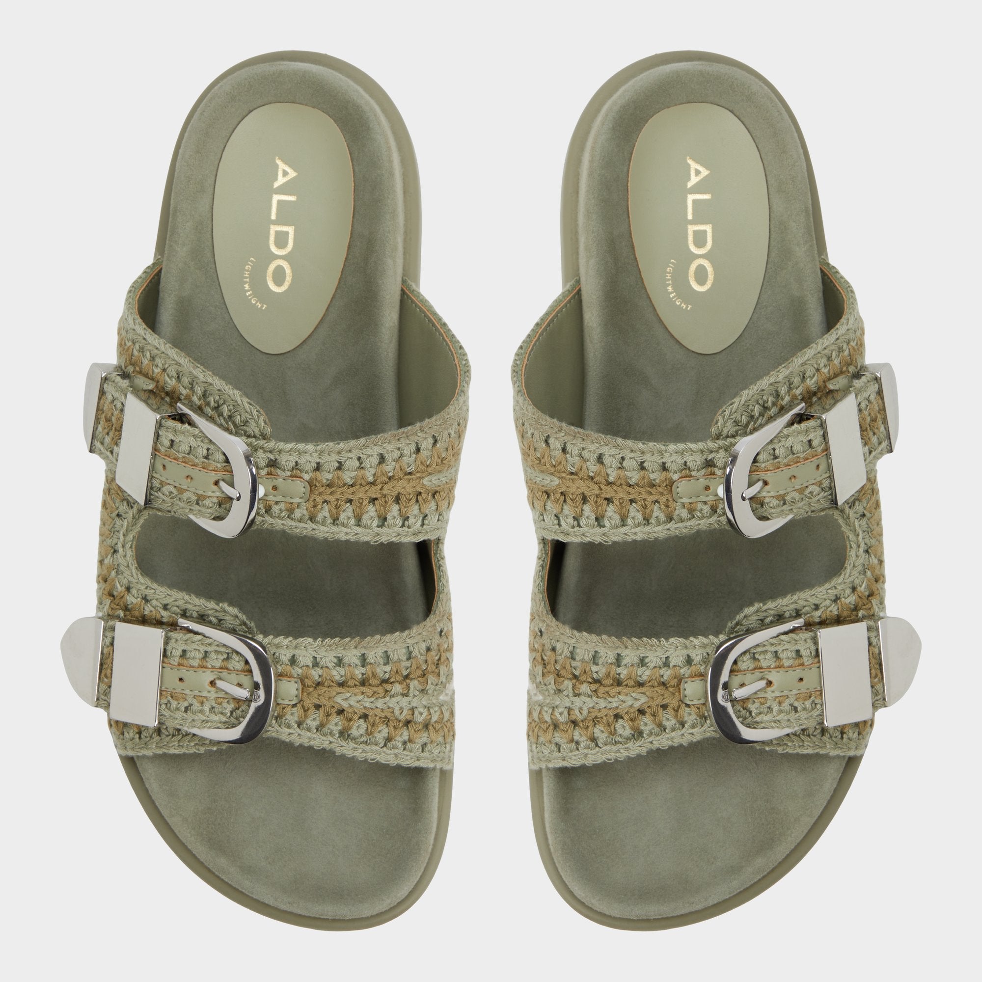 Aldo Bohodream Khaki Women's Footbed sandals - Footbed sandal Khaki