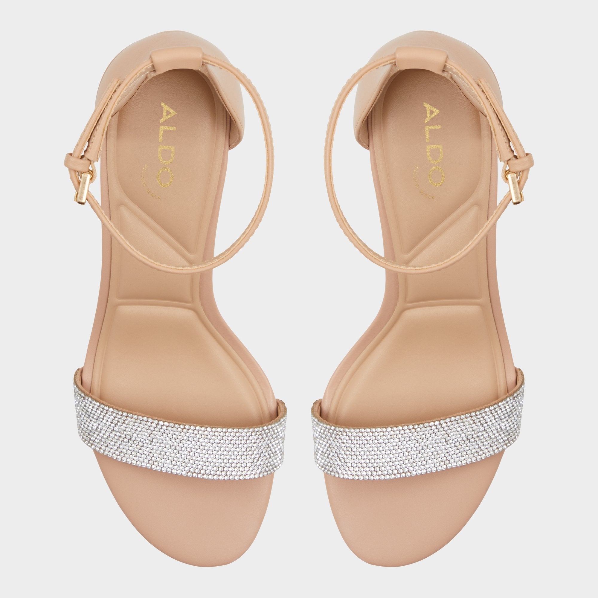 Aldo Pristine in Bone - Strappy sandal, Block heel Bone