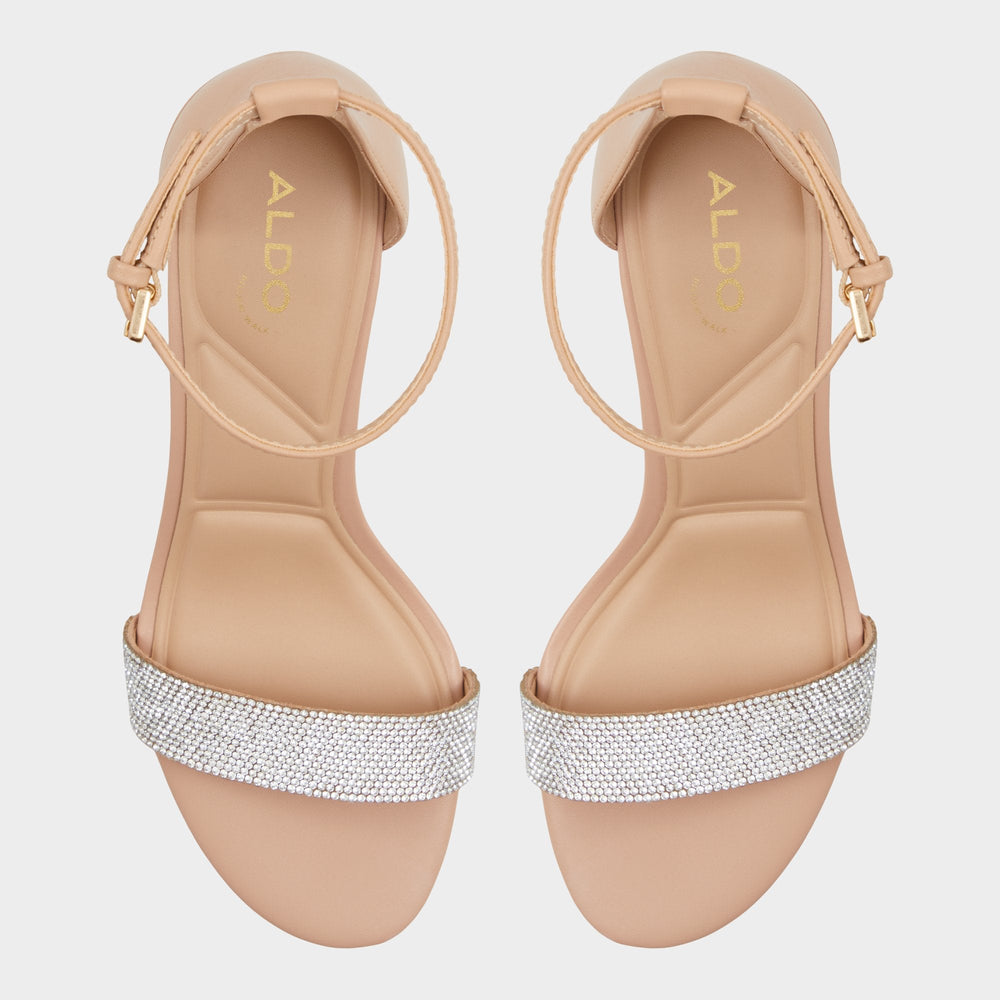 Aldo Pristine in Bone - Strappy sandal, Block heel Bone