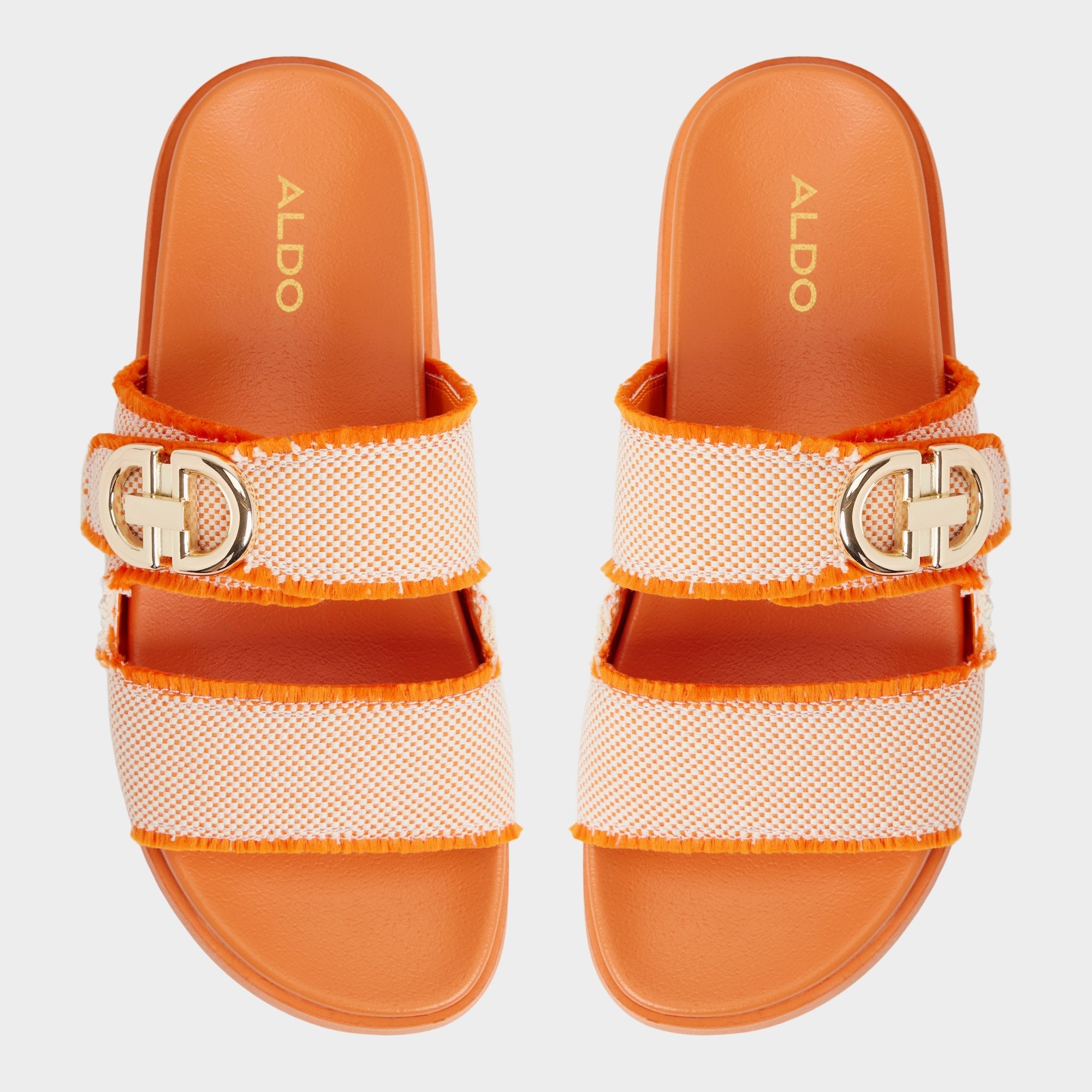 Aldo Daisymae Orange Women's Footbed sandals -  Orange