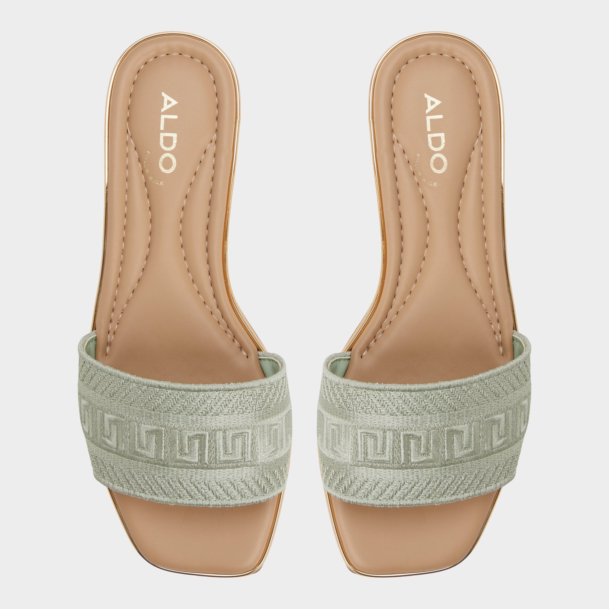 Aldo Oceania-xt Other Green Women's Flats - Slide sandal Other Green