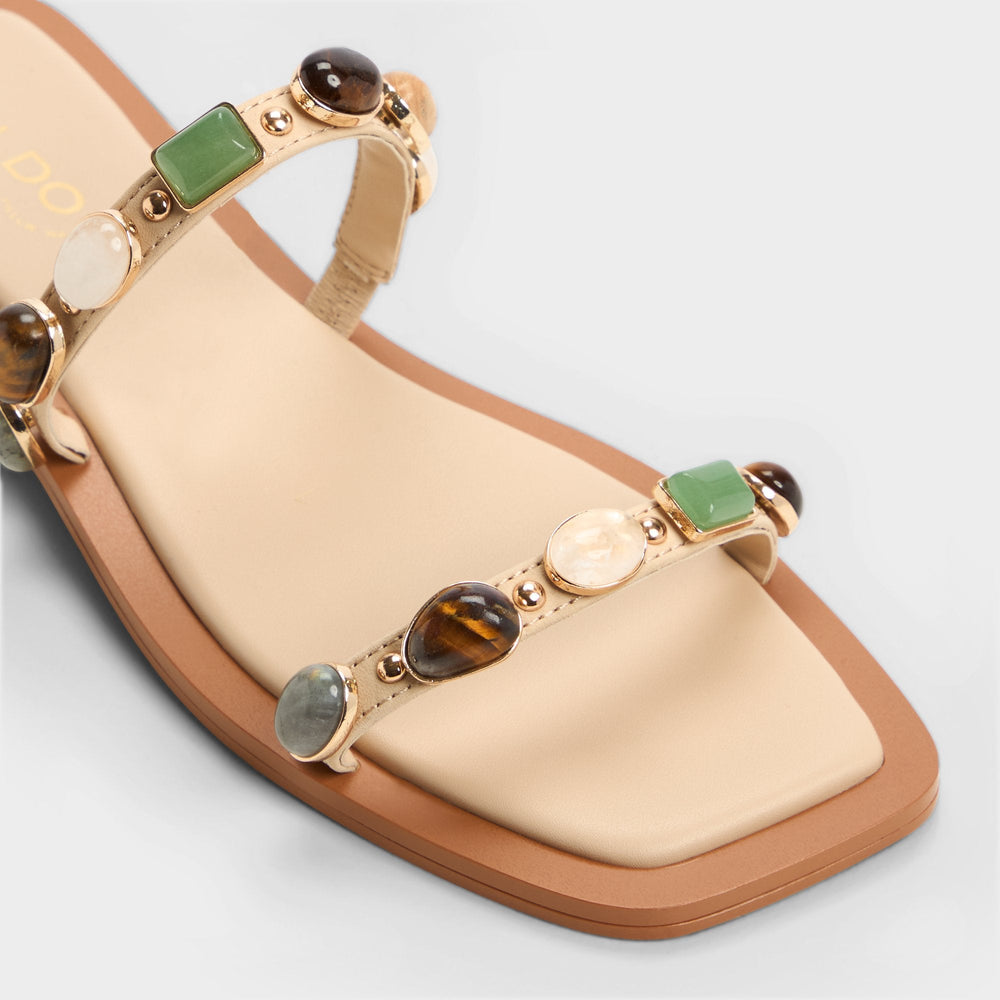 Aldo Sapphira Medium Beige Women's Flats - Strappy flat sandal Medium Beige