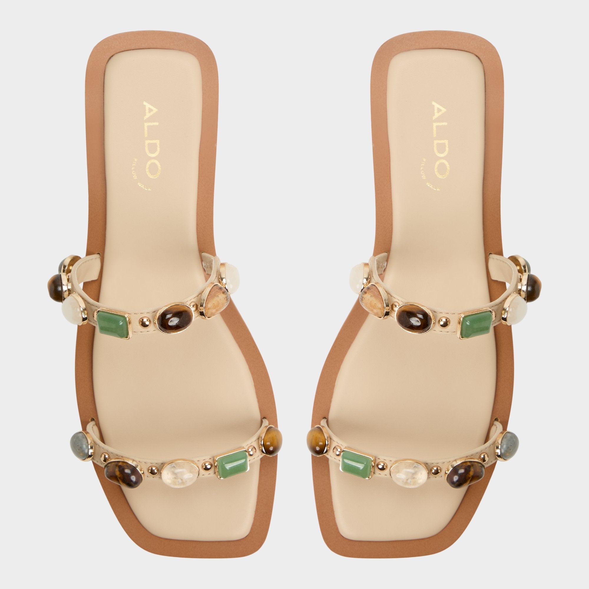 Aldo Sapphira Medium Beige Women's Flats - Strappy flat sandal Medium Beige