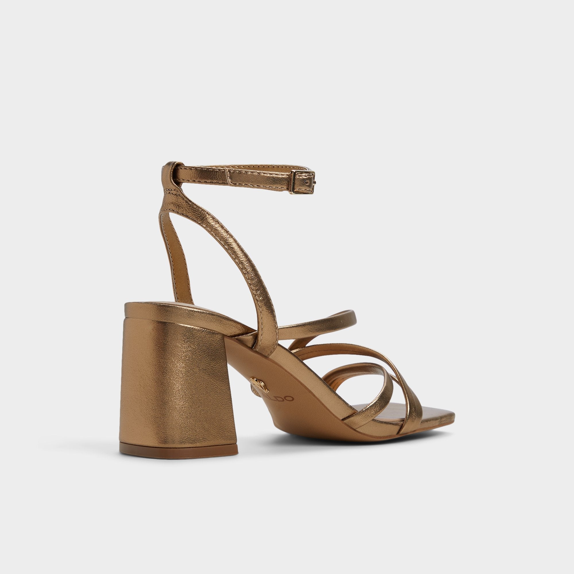 Aldo Esther Gold Women's Block heels - Strappy heeled sandal, Block heel Gold
