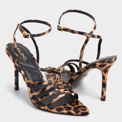 Aldo Solania Brown Multi Women's Strappy sandals - Strappy heeled sandal, Stiletto heel Brown Multi