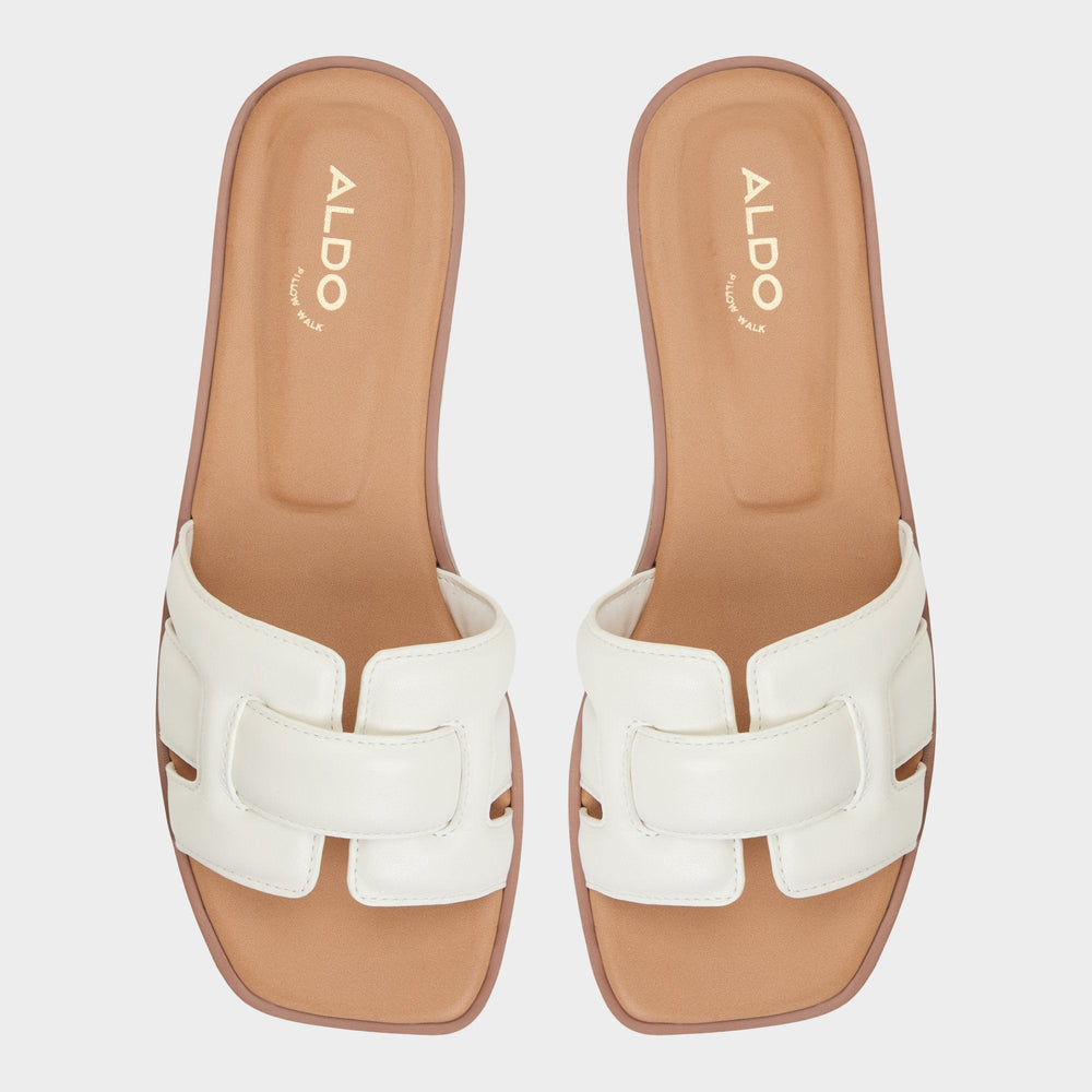 Aldo Eleny White Women's Flats - Slide sandal White