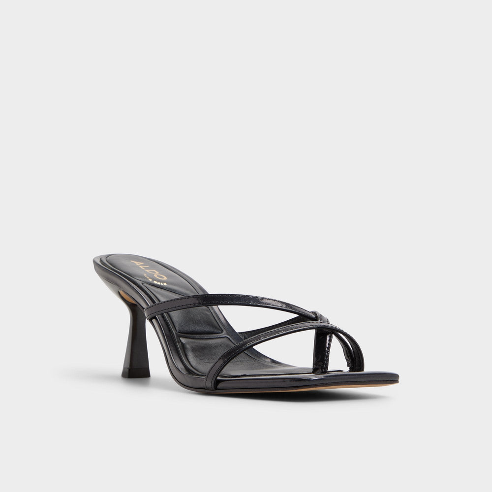 Aldo Calypsa Black Women's Animal Prints - Strappy heeled sandal, Block heel Black