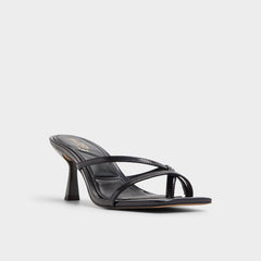 Aldo Calypsa Black Women's Animal Prints - Strappy heeled sandal, Block heel Black