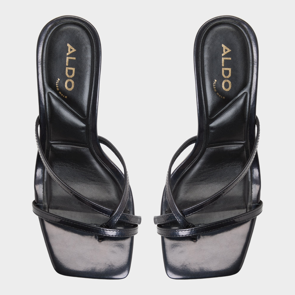 Aldo Calypsa Black Women's Animal Prints - Strappy heeled sandal, Block heel Black