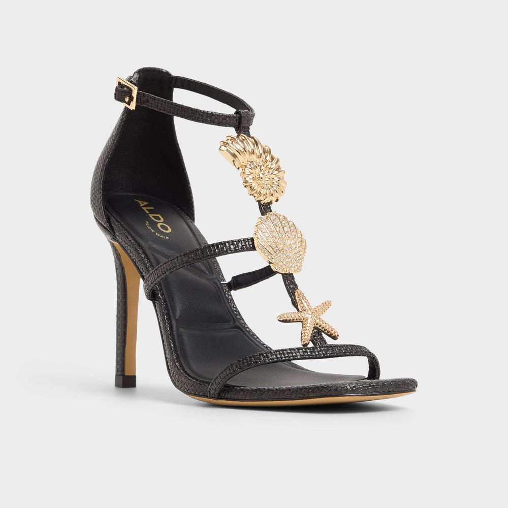 Aldo Summerdate Black Women's Strappy sandals - Strappy heeled sandal Black