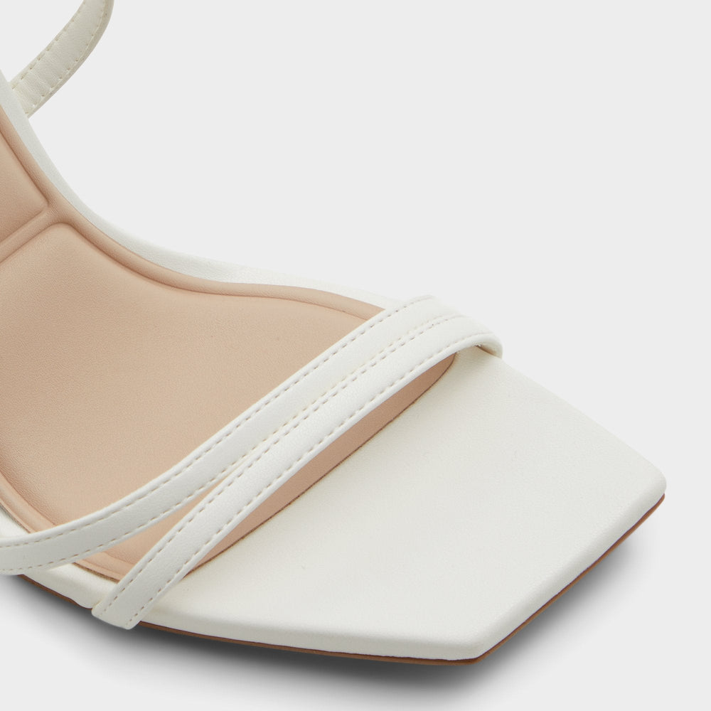 Aldo Phaedra in White - Strappy stiletto sandal, Stiletto heel White