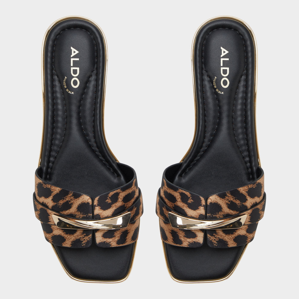 Aldo Darlina Brown Multi Women's Flats - Slide sandal Brown multi