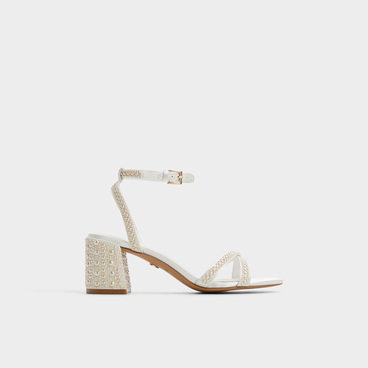 Aldo Bouclettie Other White Women's Block heels - Strappy heeled sandal, Block heel Other White