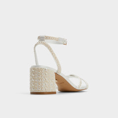 Aldo Bouclettie Other White Women's Block heels - Strappy heeled sandal, Block heel Other White
