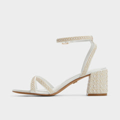 Aldo Bouclettie Other White Women's Block heels - Strappy heeled sandal, Block heel Other White