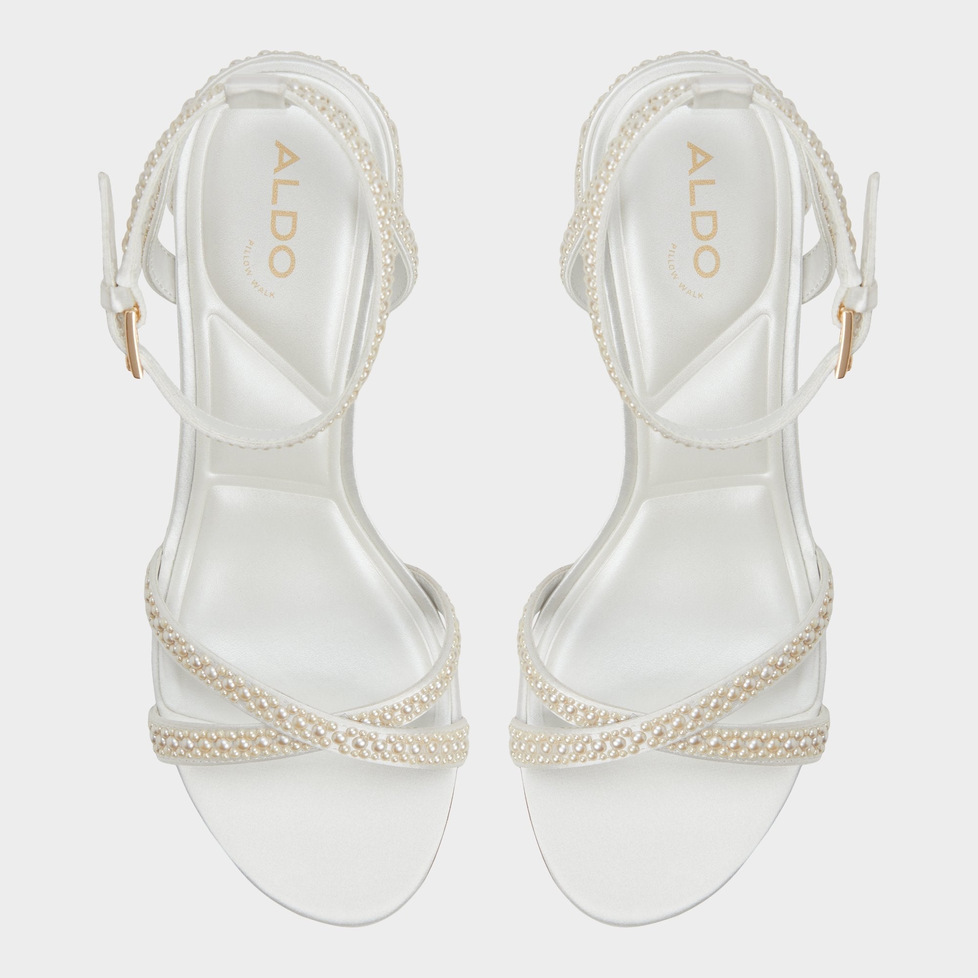 Aldo Bouclettie Other White Women's Block heels - Strappy heeled sandal, Block heel Other White