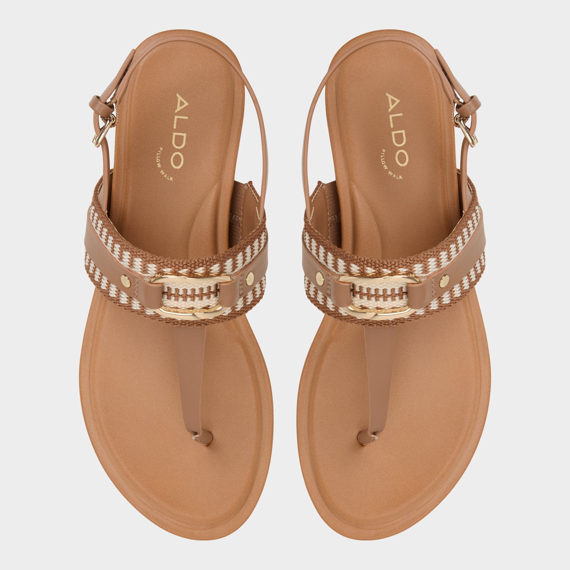 Aldo Taylen Medium Brown Women's Festival shoes accessories - T-strap sandal Medium Brown