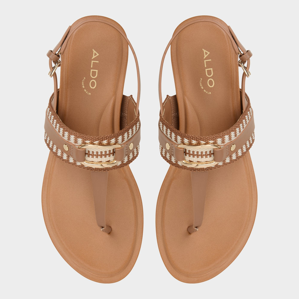 Aldo Taylen Medium Brown Women's Festival shoes accessories - T-strap sandal Medium Brown