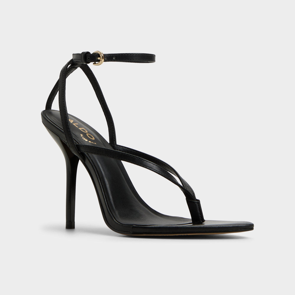 Aldo Abyfindley Black Women's Strappy sandals - Heeled flip flop, Stiletto heel Black