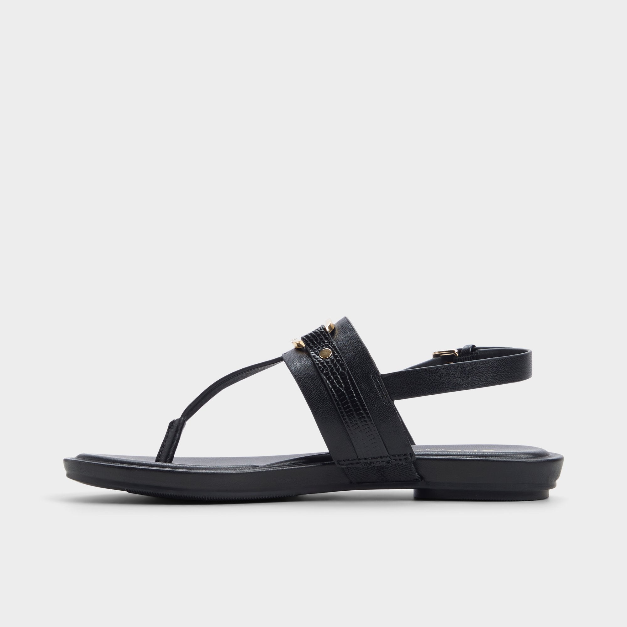 Aldo Taylen Black Women's Footbed sandals - T-strap sandal Black