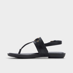 Aldo Taylen Black Women's Footbed sandals - T-strap sandal Black