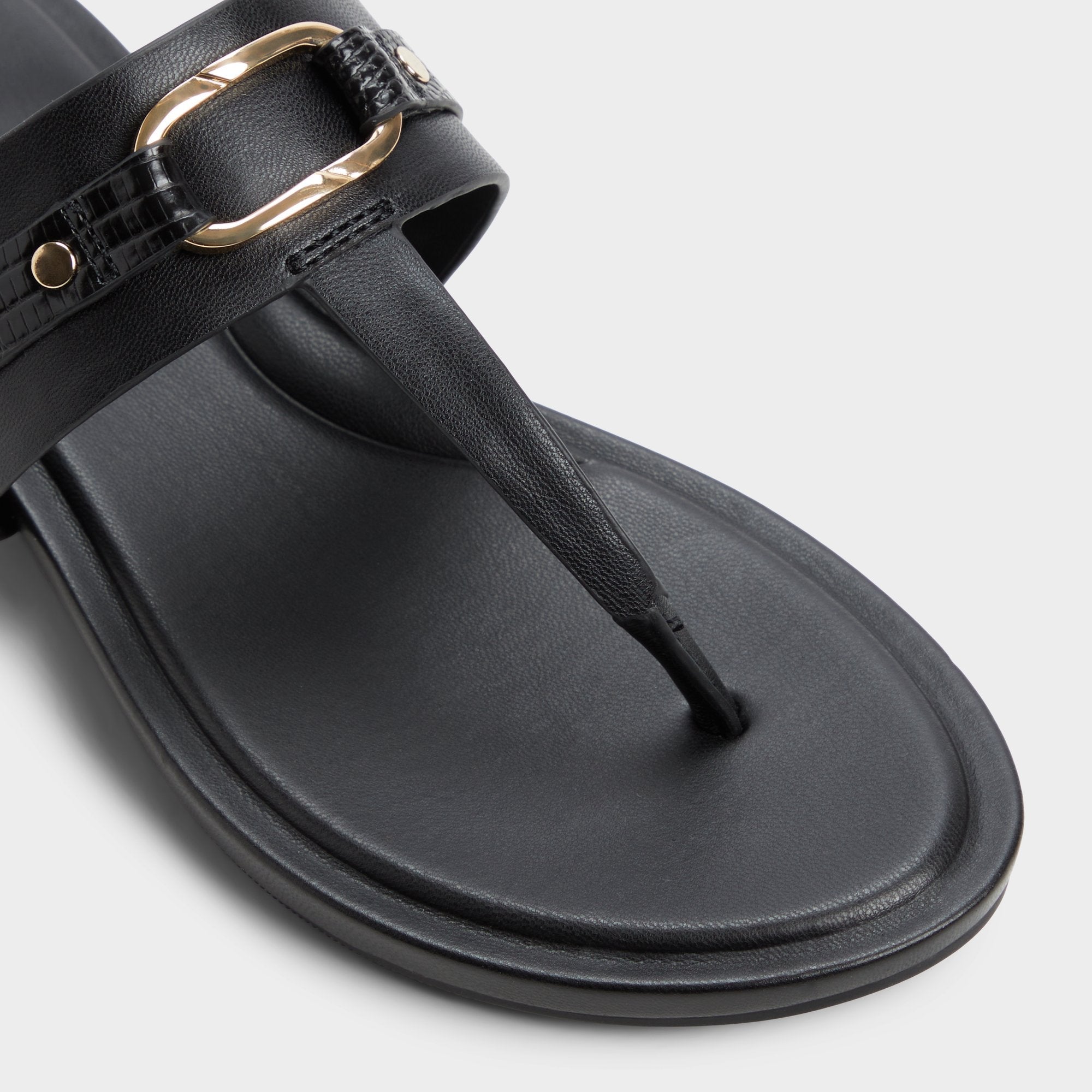 Aldo Taylen Black Women's Footbed sandals - T-strap sandal Black