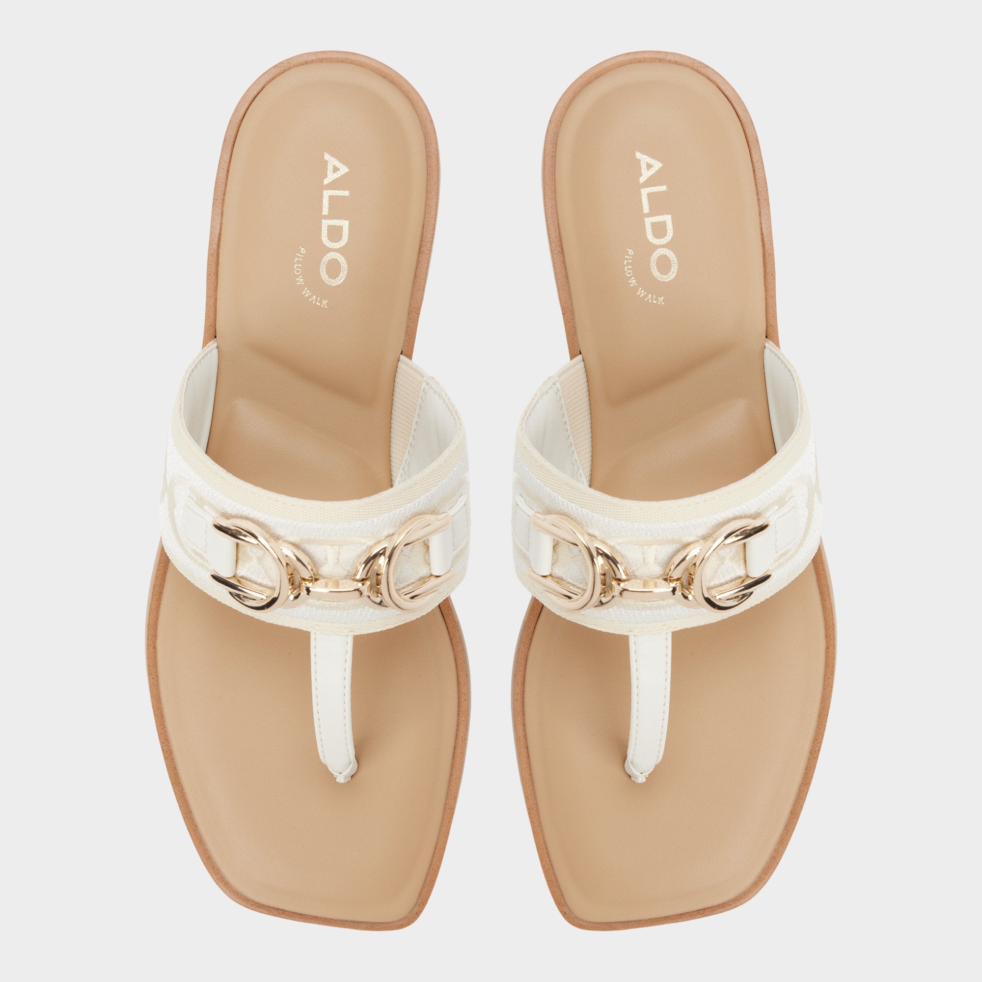 Aldo Coralynna in White Bone 14053516 - T-strap sandal White/Bone