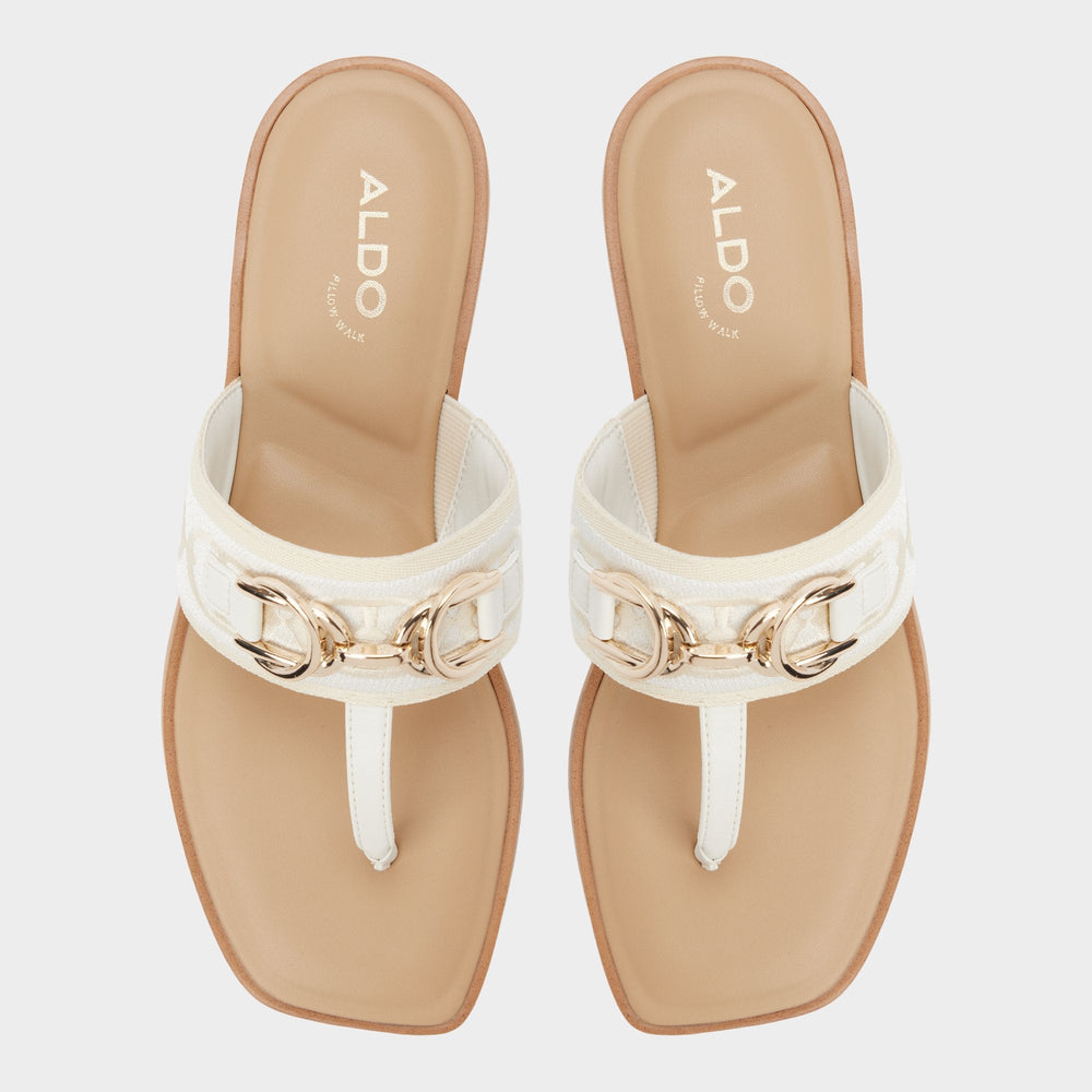 Aldo Coralynna in White Bone 14053516 - T-strap sandal White/Bone