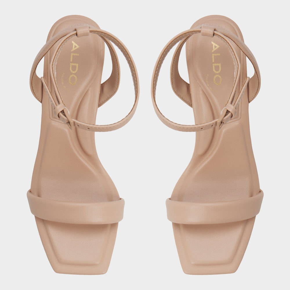 Aldo Aurorai Bone Women's Strappy sandals - Strappy heeled sandal, Block heel Bone