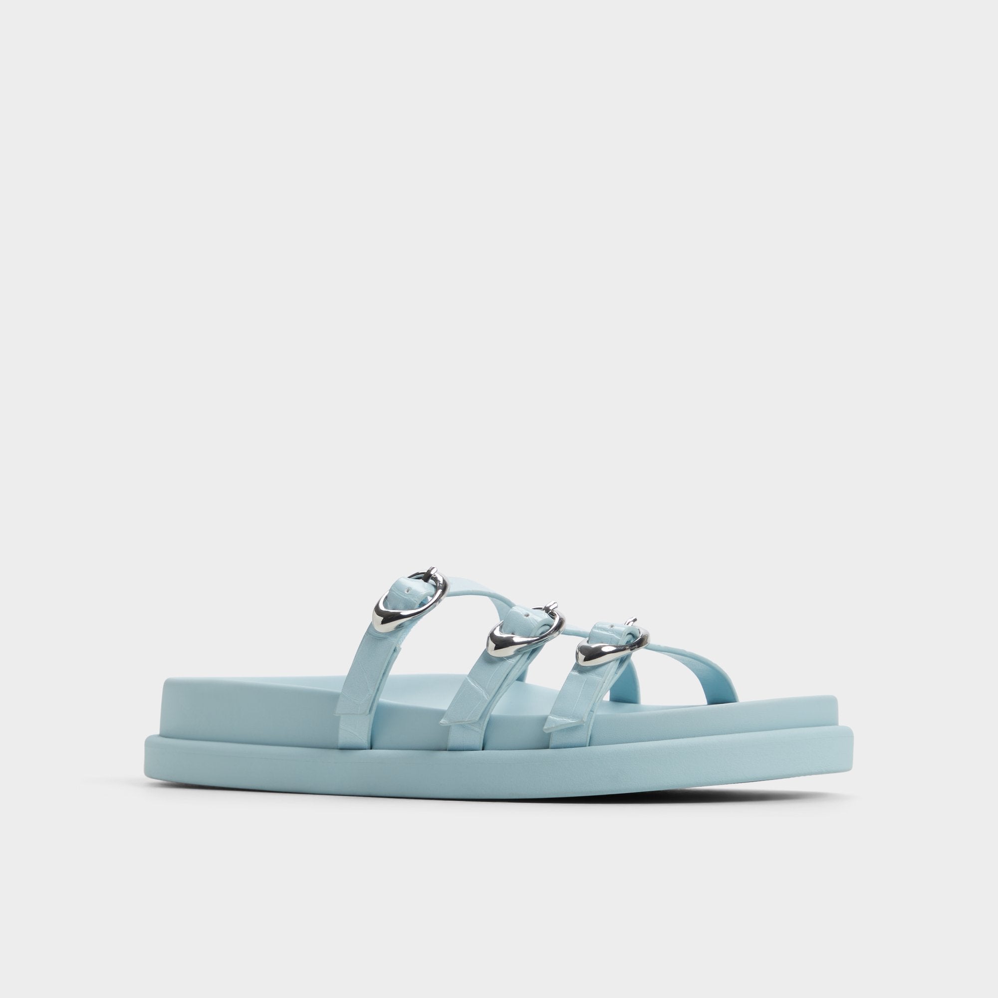 Aldo Zephyra Pastel Blue Women's Footbed sandals - Footbed sandal Pastel Blue